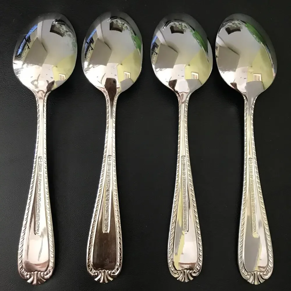 Reed & Barton Domain Teaspoon Lot of 4 Stainless Steel 18/10 Flatware China C